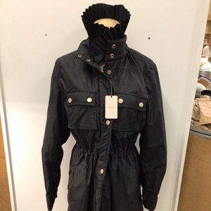 Red Valentino runway black coat